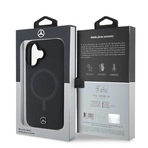 Kup Mercedes MEHMP16M23RCMK Apple iPhone 16 Plus carcasă tare din piele netedă MagSafe neagră - MRS254 - {ean13} - Sklep Home Screen