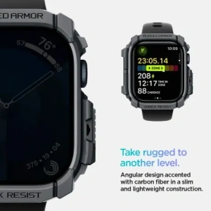 Kup Etui Spigen Rugged Armor Apple Watch 10 46mm Dark Grey - SPN16533 - {ean13} - Sklep Home Screen