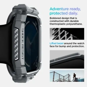 Kup Etui Spigen Rugged Armor Apple Watch 10 46mm Dark Grey - SPN16533 - {ean13} - Sklep Home Screen