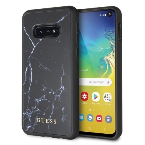 Kup Guess Samsung Tasche GUHCS10LHYMABK Galaxy S10e schwarz/schwarz Hartschalenetui Marmor - GUE350BLK - {ean13} - Sklep Home Screen