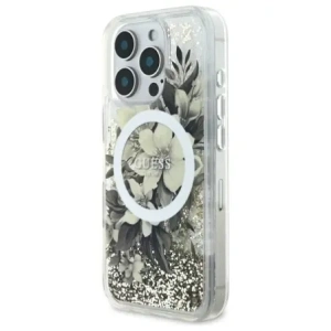 Kup Etui Guess GUHMP16LLFMWTE Apple iPhone 16 Pro hardcase Liquid Glitter Flower MagSafe béžový/beige - GUE4126 - {ean13} - Sklep Home Screen