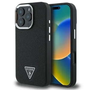 Kup Etui Guess GUHMP16LPGTSPSK Apple iPhone 16 Pro hardcase Grained Triangle MagSafe černý/black - GUE4127 - {ean13} - Sklep Home Screen
