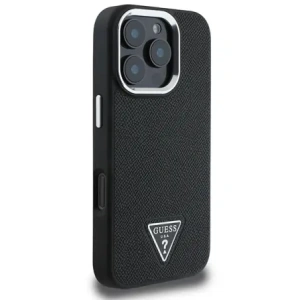 Buy Guess GUHMP16LPGTSPSK Apple iPhone 16 Pro hardcase Grained Triangle MagSafe black - GUE4127 - {ean13} - Home Screen Store Europe