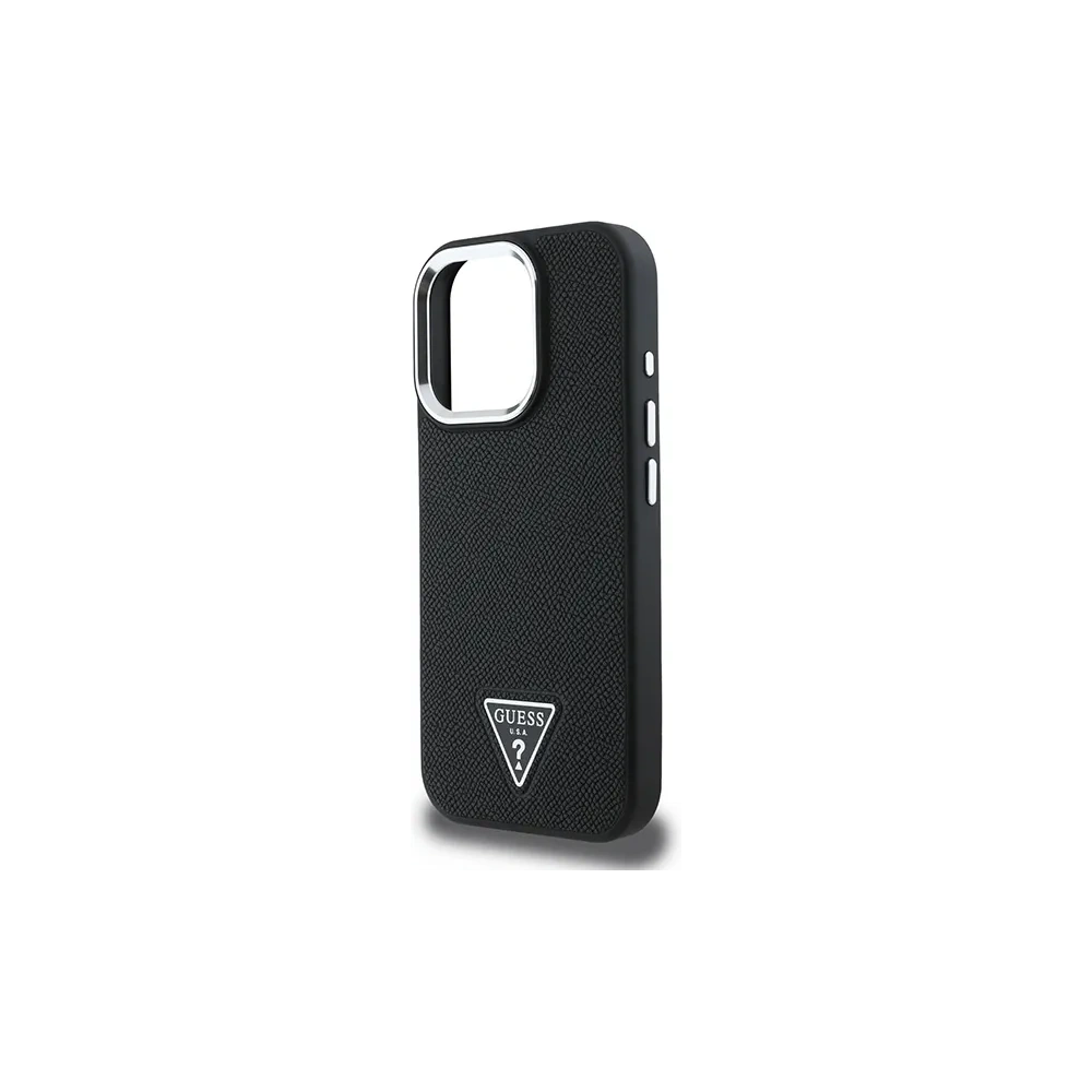 Etui Guess GUHMP16LPGTSPSK Apple iPhone 16 Pro hardcase Grained Triangle MagSafe czarny/black