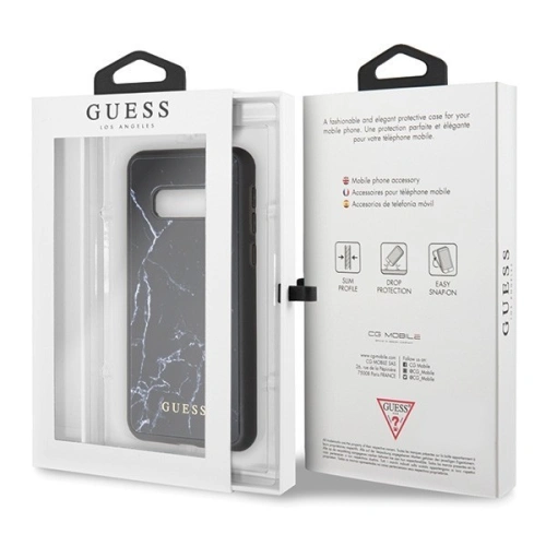 Kup Guess Samsung Tasche GUHCS10LHYMABK Galaxy S10e schwarz/schwarz Hartschalenetui Marmor - GUE350BLK - {ean13} - Sklep Home Screen