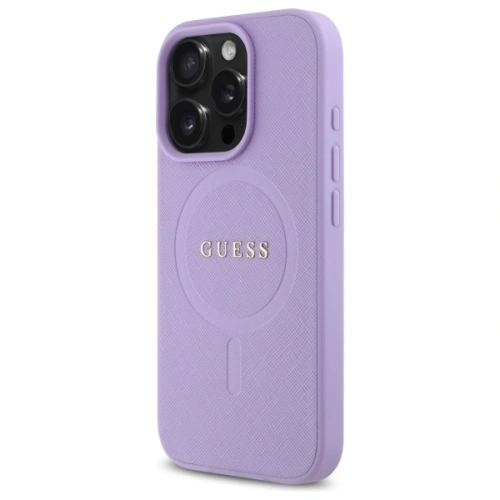 Buy Guess GUHMP16LPSAHMCU Apple iPhone 16 Pro hardcase Saffiano MagSafe purple - GUE4128 - {ean13} - Home Screen Store Europe