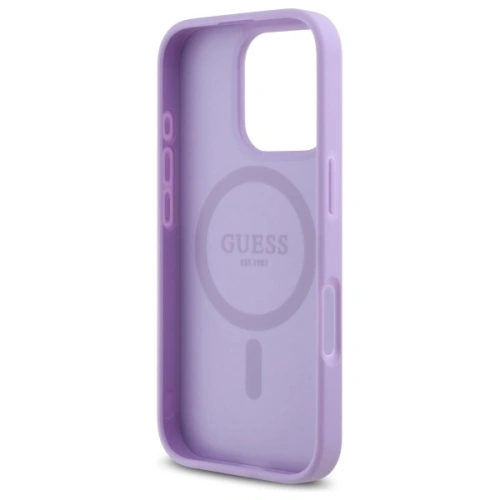 Buy Guess GUHMP16LPSAHMCU Apple iPhone 16 Pro hardcase Saffiano MagSafe purple - GUE4128 - {ean13} - Home Screen Store Europe