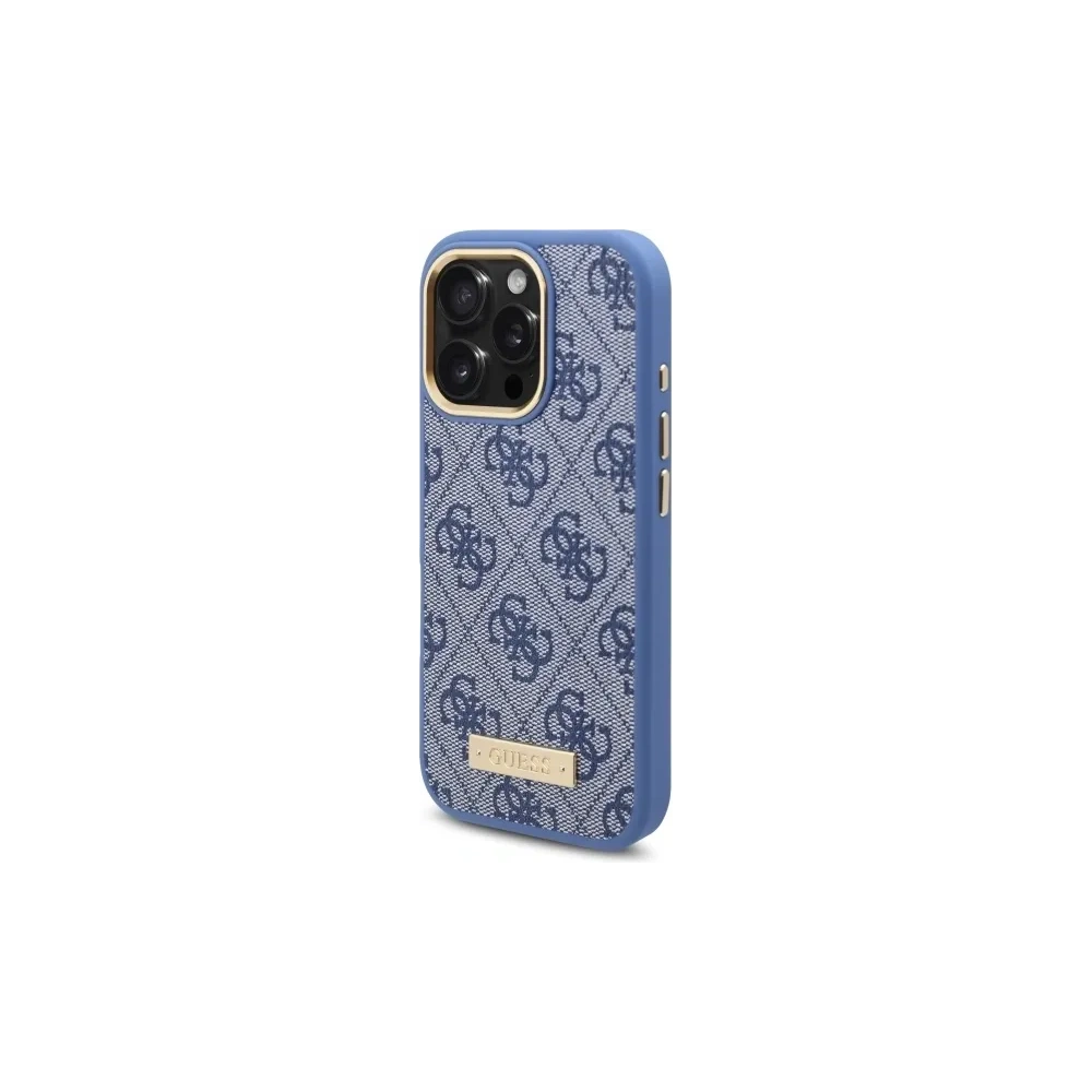Etui Guess GUHMP16LU4GPRB Apple iPhone 16 Pro hardcase 4G Logo Plate MagSafe niebieski/blue
