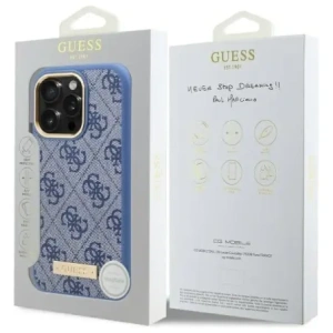 Kup Etui Guess GUHMP16LU4GPRB Apple iPhone 16 Pro hardcase 4G Logo Plate MagSafe niebieski/blue - GUE4129 - {ean13} - Sklep Home Screen