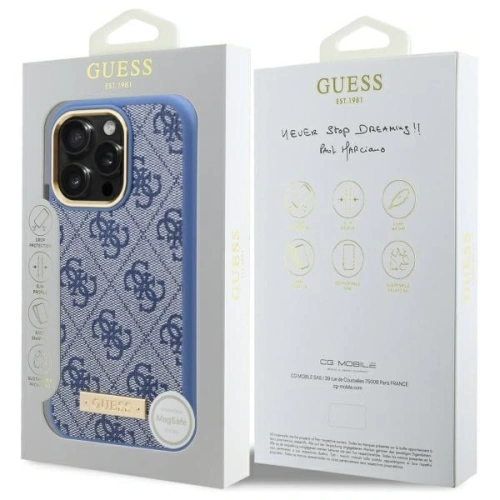 Kup Etui Guess GUHMP16LU4GPRB Apple iPhone 16 Pro hardcase 4G Logo Plate MagSafe modrý/blue - GUE4129 - {ean13} - Sklep Home Screen