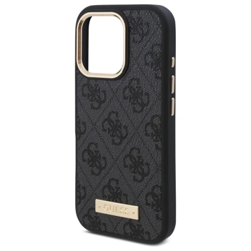 Buy Guess GUHMP16LU4GPRK Apple iPhone 16 Pro hardcase 4G Logo Plate MagSafe black - GUE4130 - {ean13} - Home Screen Store Europe