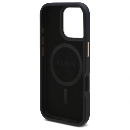 Buy Guess GUHMP16LU4GPRK Apple iPhone 16 Pro hardcase 4G Logo Plate MagSafe black - GUE4130 - {ean13} - Home Screen Store Europe