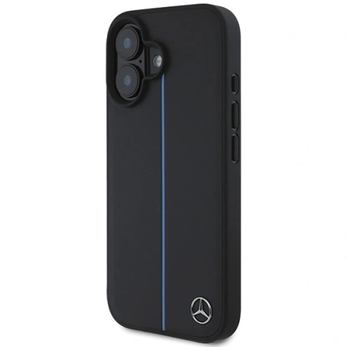 Kup Mercedes MEHMP16S23RURBK Apple iPhone 16 keménytok MB Blue Line Leather MagSafe fekete - MRS259 - {ean13} - Sklep Home Screen