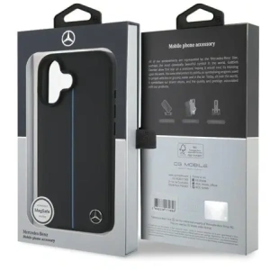 Kup Etui Mercedes MEHMP16S23RURBK Apple iPhone 16 hardcase MB Blue Line Leather MagSafe černý/black - MRS259 - {ean13} - Sklep Home Screen