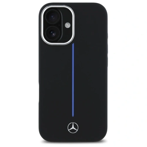 Kup Etui Mercedes MEHMP16S23SUMBK Apple iPhone 16 hardcase silikonová modrá pruhovaná MagSafe černá/black - MRS260 - {ean13} - Sklep Home Screen