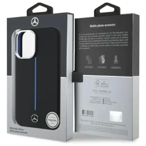 Kup Etui Mercedes MEHMP16S23SUMBK Apple iPhone 16 hardcase silikonová modrá pruhovaná MagSafe černá/black - MRS260 - {ean13} - Sklep Home Screen