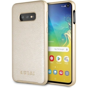 Kup Guess Samsung Fall GUHCS10LIGLGO Galaxy S10e Gold/Gold harte Fall Iridescent - GUE352GLD - {ean13} - Sklep Home Screen