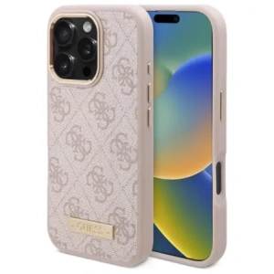 Kup Etui Guess GUHMP16LU4GPRP Apple iPhone 16 Pro hardcase 4G Logo Plate MagSafe růžový/pink - GUE4131 - {ean13} - Sklep Home Screen