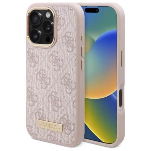 Kup Etui Guess GUHMP16LU4GPRP Apple iPhone 16 Pro hardcase 4G Logo Plate MagSafe růžový/pink - GUE4131 - {ean13} - Sklep Home Screen