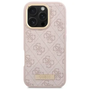 Kup Etui Guess GUHMP16LU4GPRP Apple iPhone 16 Pro hardcase 4G Logo Plate MagSafe růžový/pink - GUE4131 - {ean13} - Sklep Home Screen