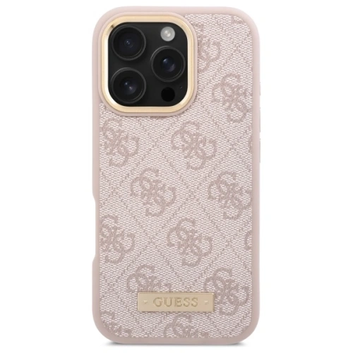 Kup Etui Guess GUHMP16LU4GPRP Apple iPhone 16 Pro hardcase 4G Logo Plate MagSafe růžový/pink - GUE4131 - {ean13} - Sklep Home Screen