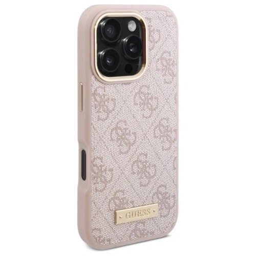 Kup Etui Guess GUHMP16LU4GPRP Apple iPhone 16 Pro hardcase 4G Logo Plate MagSafe růžový/pink - GUE4131 - {ean13} - Sklep Home Screen