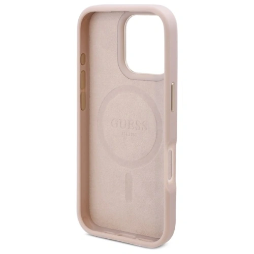 Buy Guess GUHMP16LU4GPRP Apple iPhone 16 Pro hardcase 4G Logo Plate MagSafe pink - GUE4131 - {ean13} - Home Screen Store Europe