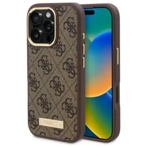 Kup Etui Guess GUHMP16LU4GPRW Apple iPhone 16 Pro hardcase 4G Logo Plate MagSafe hnědý/brown - GUE4132 - {ean13} - Sklep Home Screen