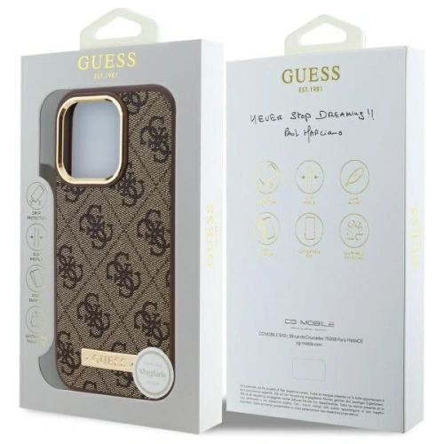 Kup Etui Guess GUHMP16LU4GPRW Apple iPhone 16 Pro hardcase 4G Logo Plate MagSafe hnědý/brown - GUE4132 - {ean13} - Sklep Home Screen