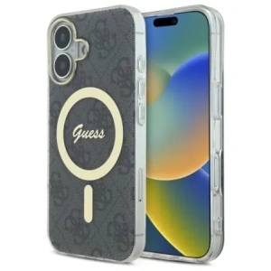 Buy Guess GUHMP16MH4STK Apple iPhone 16 Plus hardcase IML 4G MagSafe black - GUE4134 - {ean13} - Home Screen Store Europe