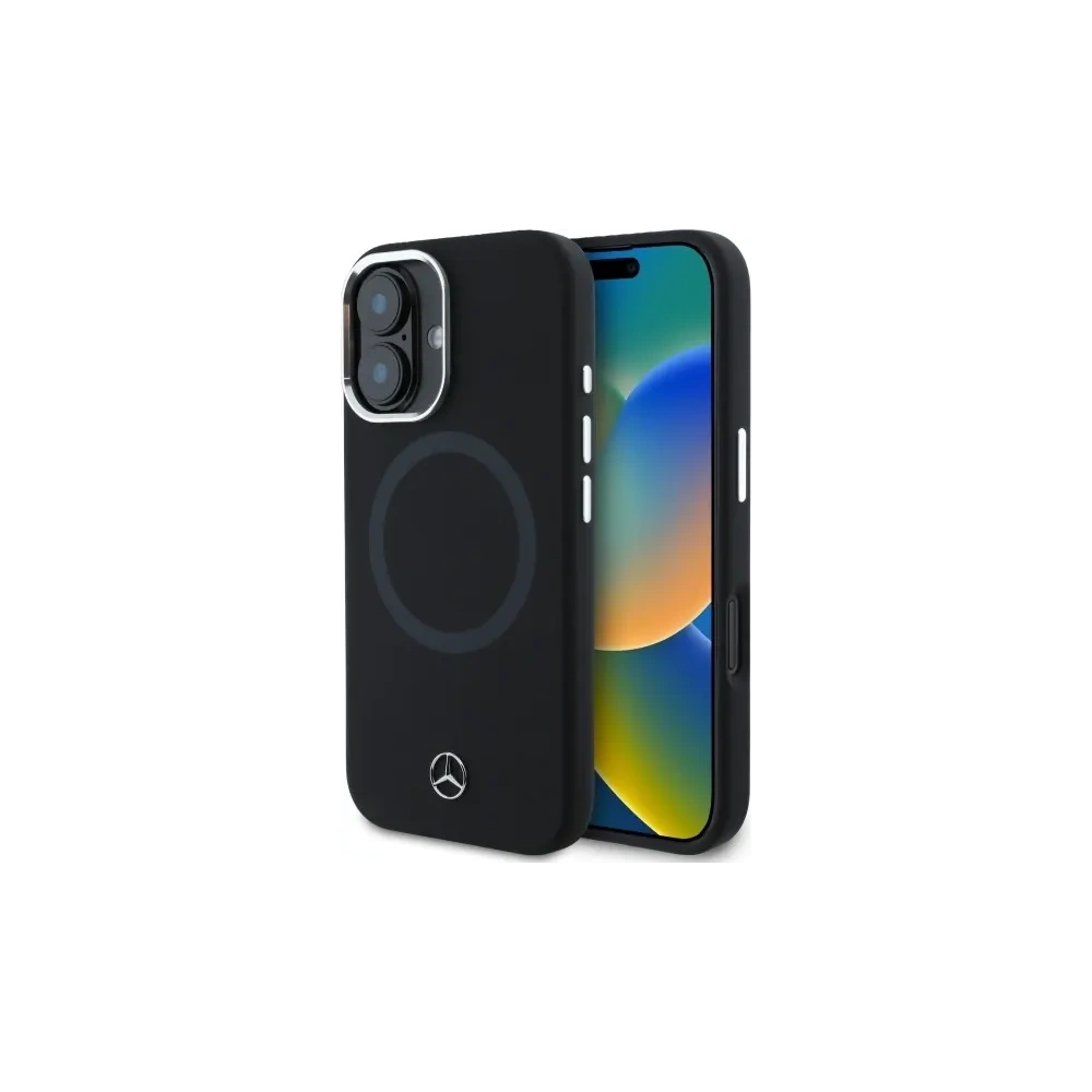 Etui Mercedes MEHMP16S23SUTTK Apple iPhone 16 hardcase Silicone Tonal Logo MagSafe czarny/black