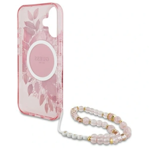 Kup Etui Guess GUHMP16MHFWBRCESP Apple iPhone 16 Plus hardcase IML Flowers With Pearl Strap MagSafe růžový/pink - GUE4138 - {ean13} - Sklep Home Screen