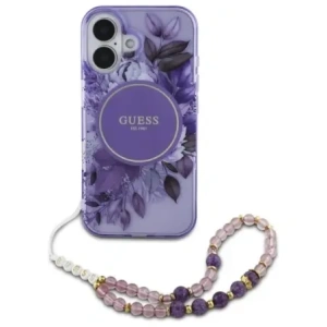 Kup Guess GUHMP16MHFWBRCESU Apple iPhone 16 Plus hardcase IML Flori cu curea din perlă MagSafe mov - GUE4139 - {ean13} - Sklep Home Screen