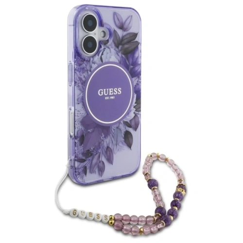 Kup Etui Guess GUHMP16MHFWBRCESU Apple iPhone 16 Plus hardcase IML Flowers With Pearl Strap MagSafe fialové/purple - GUE4139 - {ean13} - Sklep Home Screen