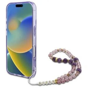 Kup Guess GUHMP16MHFWBRCESU Apple iPhone 16 Plus hardcase IML Flori cu curea din perlă MagSafe mov - GUE4139 - {ean13} - Sklep Home Screen