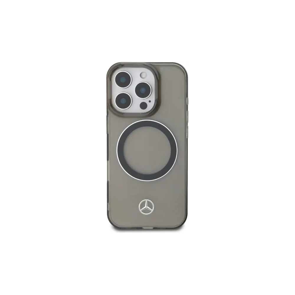 Etui Mercedes MEHMP16X23HUOSK Apple iPhone 16 Pro Max hardcase Silver Ring MagSafe czarny/black