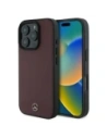 Mercedes MEHMP16X23RBARR Apple iPhone 16 Pro Max Hartschale strukturiert und glatt Leder MagSafe rot