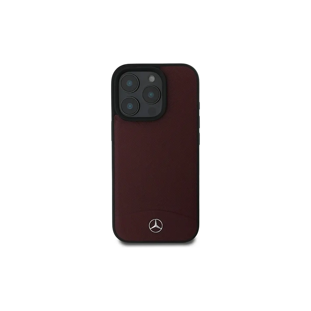 Etui Mercedes MEHMP16X23RBARR Apple iPhone 16 Pro Max hardcase Textured And Plain Leather MagSafe czerwony/red