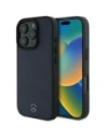 Etui Mercedes MEHMP16X23RBARV Apple iPhone 16 Pro Max hardcase Textured And Plain Leather MagSafe granatowy/navy