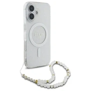 Kup Guess GUHMP16MHGCRELST Apple iPhone 16 Plus kemény tok IML csillogó gyöngy pánttal MagSafe átlátszó - GUE4141 - {ean13} - Sklep Home Screen