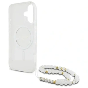 Kup Guess GUHMP16MHGCRELST Apple iPhone 16 Plus husă dură IML Glitter cu curea din perlă MagSafe transparentă - GUE4141 - {ean13} - Sklep Home Screen