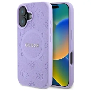 Kup Etui Guess GUHMP16MPSAPSMEU Apple iPhone 16 Plus hardcase Saffiano Peony Classic Logo MagSafe fialový/purple - GUE4144 - {ean13} - Sklep Home Screen