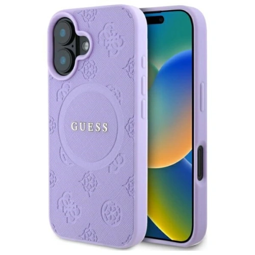 Kup Guess GUHMP16MPSAPSMEU Apple iPhone 16 Plus carcasă dură Saffiano Peony Logo Clasic MagSafe violet - GUE4144 - {ean13} - Sklep Home Screen