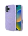 Guess GUHMP16MPSAPSMEU Apple iPhone 16 Plus carcasă dură Saffiano Peony Logo Clasic MagSafe violet