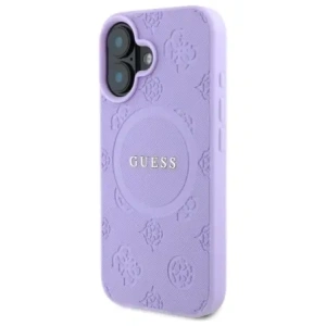 Kup Guess GUHMP16MPSAPSMEU Apple iPhone 16 Plus Hardcase Saffiano Peony Classic Logo MagSafe lila - GUE4144 - {ean13} - Sklep Home Screen