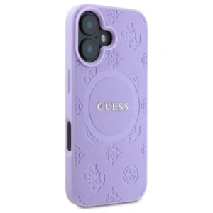 Kup Guess GUHMP16MPSAPSMEU Apple iPhone 16 Plus Hardcase Saffiano Peony Classic Logo MagSafe lila - GUE4144 - {ean13} - Sklep Home Screen