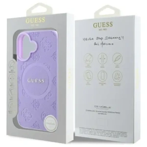 Kup Guess GUHMP16MPSAPSMEU Apple iPhone 16 Plus Hardcase Saffiano Peony Classic Logo MagSafe lila - GUE4144 - {ean13} - Sklep Home Screen
