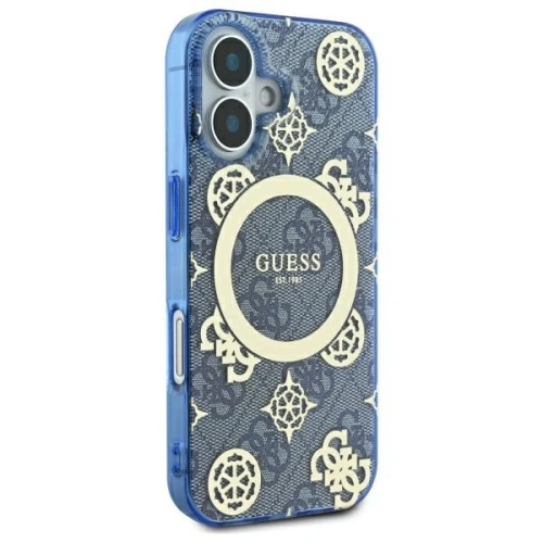 Kup Etui Guess GUHMP16SH4PYEEB Apple iPhone 16 hardcase IML Peony On 4G Background MagSafe niebieski/blue - GUE4145 - {ean13} - Sklep Home Screen