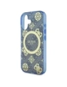 Buy Guess GUHMP16SH4PYEEB Apple iPhone 16 hardcase IML Peony On 4G Background MagSafe blue - GUE4145 - {ean13} - Home Screen Store Europe
