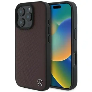 Kup Etui Mercedes MEHMP16X23RBGVR Apple iPhone 16 Pro Max hardcase MB Wood Imitation Leather MagSafe czerwony/red - MRS271 - {ean13} - Sklep Home Screen